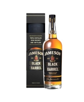 Jameson Black Barrel whisky + hipflask