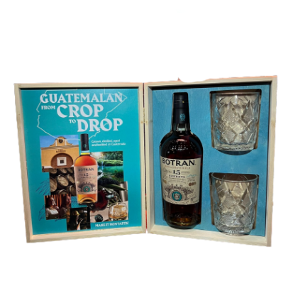 Rum botran reserva 15 anni + 2 bicchieri