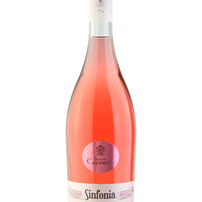 Sinfonia Rosato vino rosè frizzante cantine Baroni Capoano